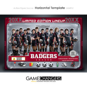 Action Figure Horizontal Soccer Photoshop Template Digital Background Sports Team Game Changers Shirk Photography