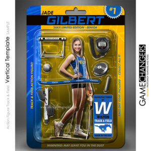Action Figure Vertical Track and Field Photoshop Template Digital Background Sports Team Game Changers Shirk Photography