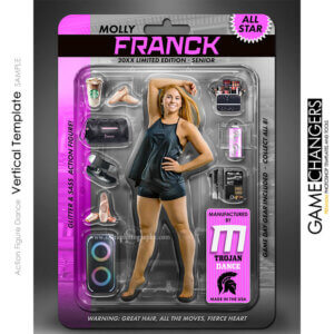 Action Figure Dance Vertical Photoshop Template Digital Background Sports Team Game Changers Shirk Photography