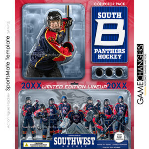 Action Figure Hockey SportsMate Photoshop Template Digital Background Sports Team Game Changers Shirk Photography