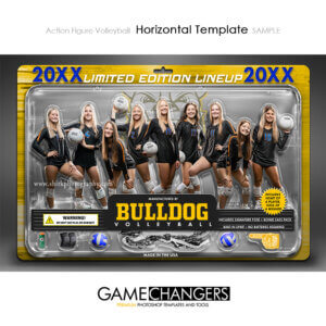 Action Figure Horizontal Volleyball Photoshop Template Digital Background Sports Team Game Changers Shirk Photography