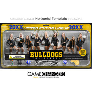 Action Figure Horizontal Volleyball Photoshop Template Digital Background Sports Team Game Changers Shirk Photography