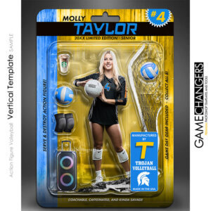 Action Figure Vertical Volleyball Photoshop Template Digital Background Sports Team Game Changers Shirk Photography