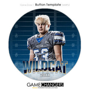 Game Zone Football Button Photoshop Template Digital Background Sports Team Game Changers Shirk Photography