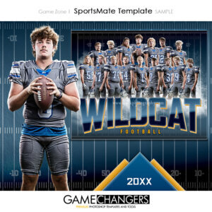 Game Zone Football SportsMate Photoshop Template Digital Background Sports Team Game Changers Shirk Photography