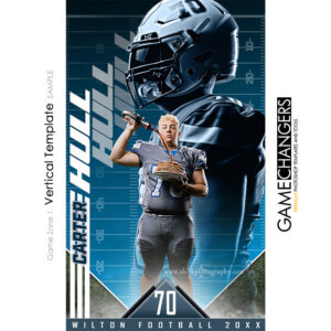 Game Zone Football Vertical Photoshop Template Digital Background Sports Team Game Changers Shirk Photography