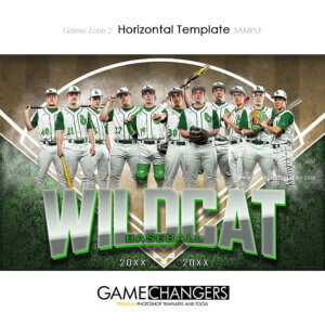 Game Zone Baseball Horizontal Photoshop Template Digital Background Sports Team Game Changers Shirk Photography