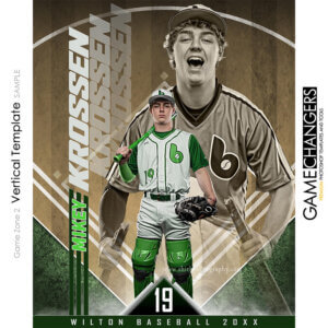 Game Zone Baseball Vertical Photoshop Template Digital Background Sports Team Game Changers Shirk Photography