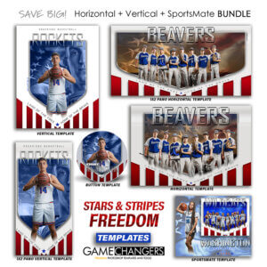 Alternative view of Stars & Stripes - Freedom Photoshop Templates + Tutorials